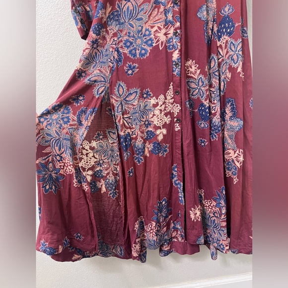 Free People Miranda Printed Midi Dress Size 4 - Picture 10 of 12